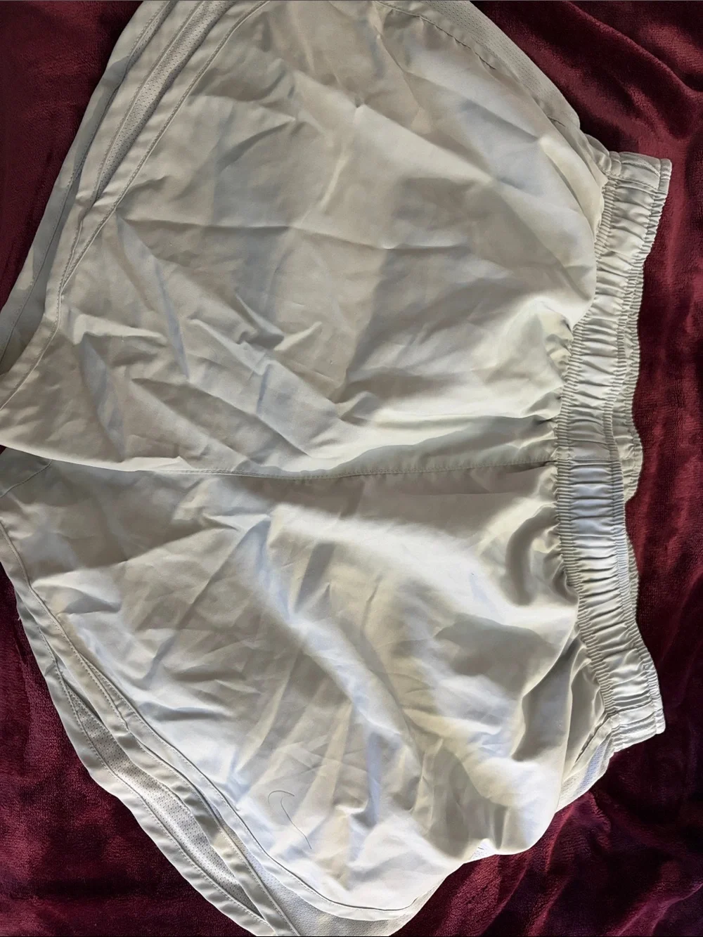 Nike White Athletic Running Shorts